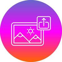 Export Line Gradient Circle Icon vector