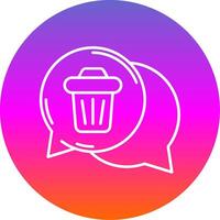 Delete Line Gradient Circle Icon vector