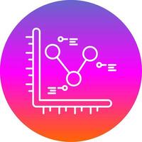 Chart Line Gradient Circle Icon vector