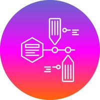 Timeline Line Gradient Circle Icon vector
