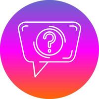 Question Line Gradient Circle Icon vector