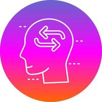 Change Line Gradient Circle Icon vector