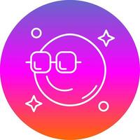 Cool Line Gradient Circle Icon vector