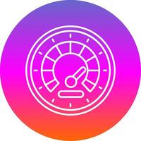 Speedometer Line Gradient Circle Icon vector