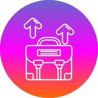 Career path Line Gradient Circle Icon vector