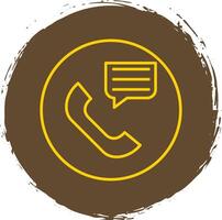 Communication Line Circle Yellow Icon vector