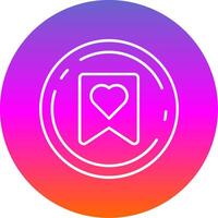 Favourite Line Gradient Circle Icon vector
