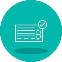 Bank Check Vector Icon