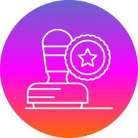 Stamp Line Gradient Circle Icon vector