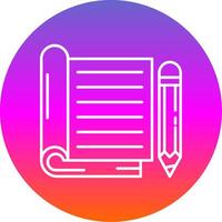 Notebook Line Gradient Circle Icon vector