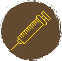 Injection Line Circle Yellow Icon vector