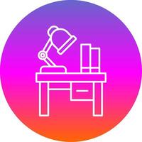 Table lamp Line Gradient Circle Icon vector