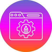 Settings Line Gradient Circle Icon vector