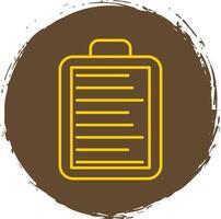 List Line Circle Yellow Icon vector