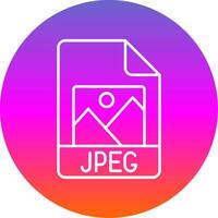 Jpg Line Gradient Circle Icon vector