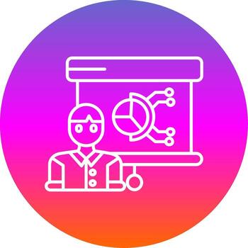 presentación línea degradado circulo icono vector