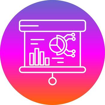 presentación línea degradado circulo icono vector