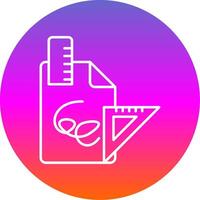 Drafts Line Gradient Circle Icon vector