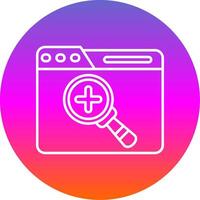 Zoom in Line Gradient Circle Icon vector