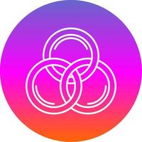 Cmyk Line Gradient Circle Icon vector
