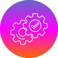 Setting Line Gradient Circle Icon vector