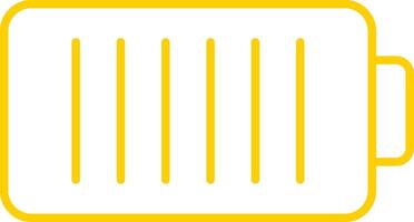 Battery Line Circle Yellow Icon vector