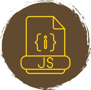 js formato línea circulo amarillo icono vector