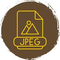 Jpeg Line Circle Yellow Icon vector