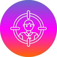 Target audience Line Gradient Circle Icon vector