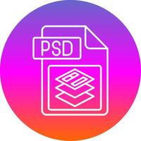 Psd file format Line Gradient Circle Icon vector