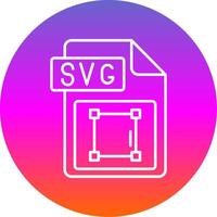 Svg file format Line Gradient Circle Icon vector