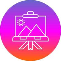 Canvas Line Gradient Circle Icon vector
