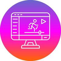 Motion graphic Line Gradient Circle Icon vector