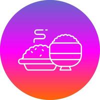 Meal Line Gradient Circle Icon vector