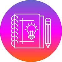 Sketchbook Line Gradient Circle Icon vector