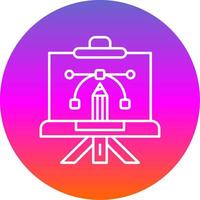 Canvas Line Gradient Circle Icon vector
