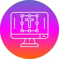 Text editor Line Gradient Circle Icon vector