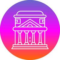 Pantheon Line Gradient Circle Icon vector