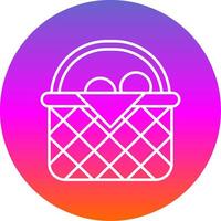 Basket Line Gradient Circle Icon vector