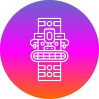 Totem Line Gradient Circle Icon vector