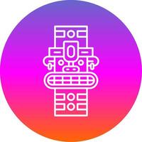 Totem Line Gradient Circle Icon vector