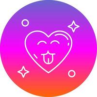 Cute Line Gradient Circle Icon vector