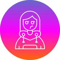 mentiroso línea degradado circulo icono vector