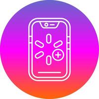 More Line Gradient Circle Icon vector