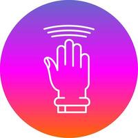Drag Window Line Gradient Circle Icon vector