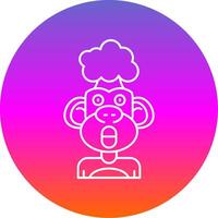 Exploding Line Gradient Circle Icon vector
