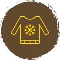 Sweater Line Circle Yellow Icon vector