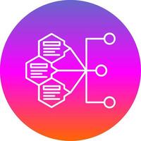 Index Line Gradient Circle Icon vector