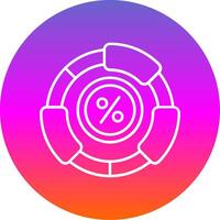 Ratio Line Gradient Circle Icon vector