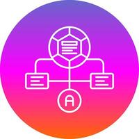 Workflow Line Gradient Circle Icon vector